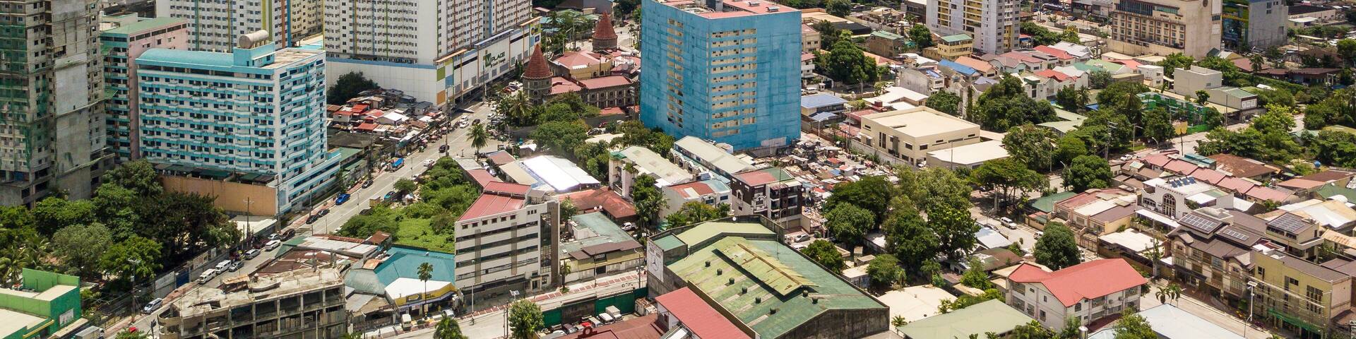Quezon City, Philippines: Aerial of South Triangle district of Quezon City.
