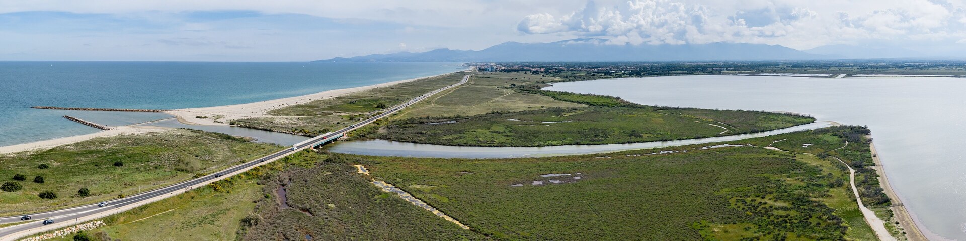Le grau de l'étang de Canet en Roussillon