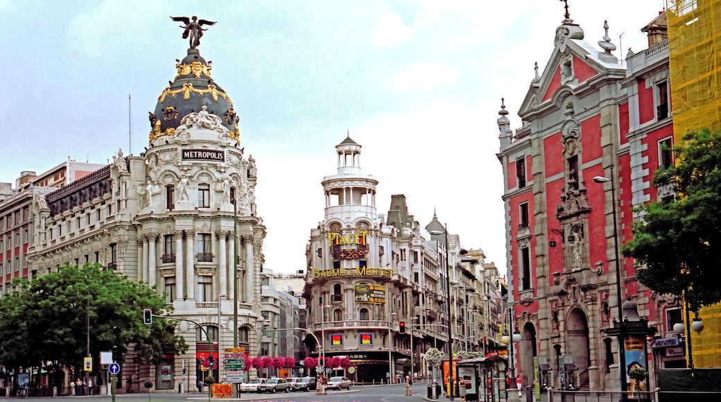Beautiful buildings in the downtown area of Madrid.