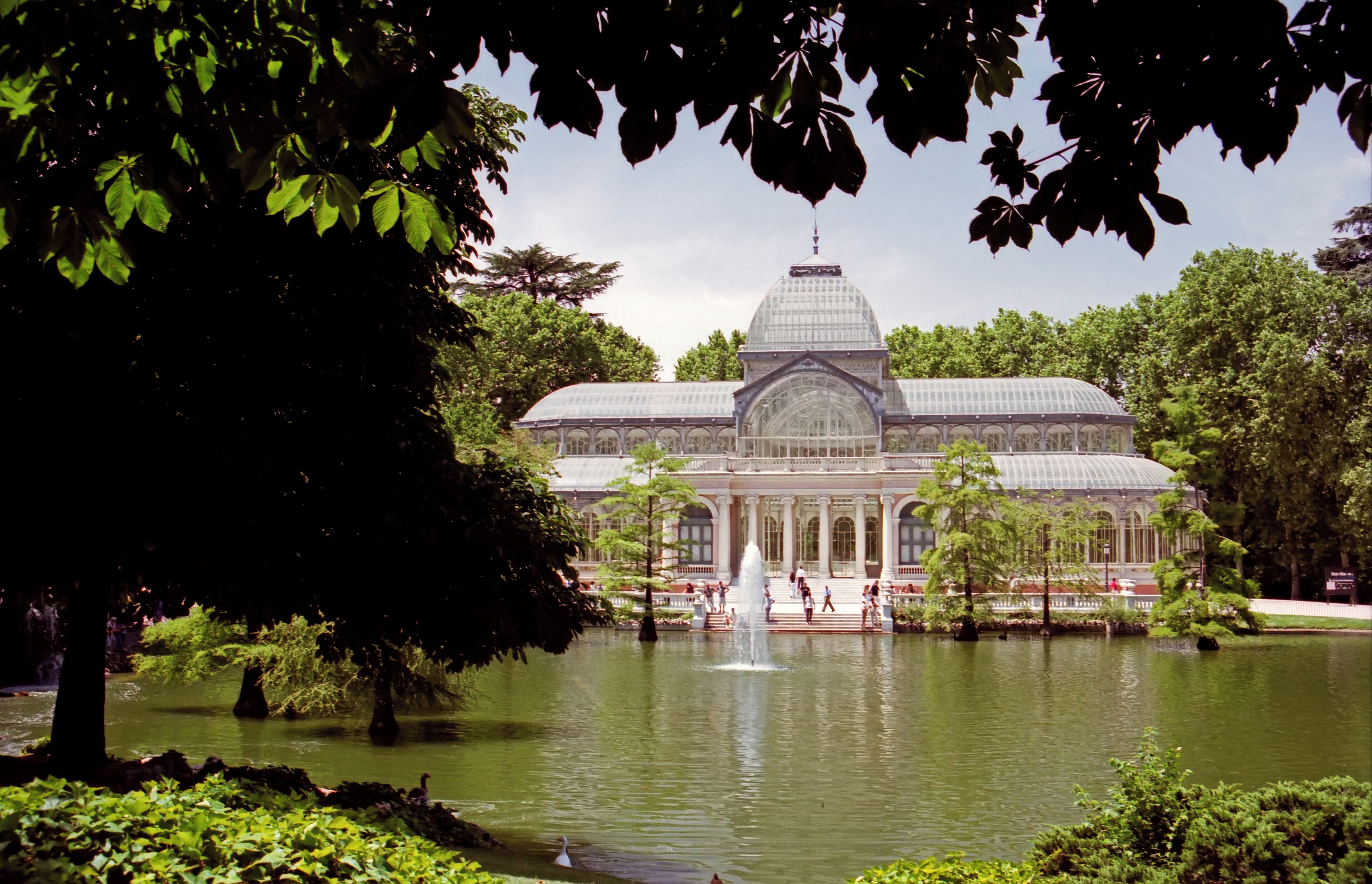 A very beautiful building of metal and glass, built in 1887 to hold the Philipines Exhibition, a show of exotic plants.