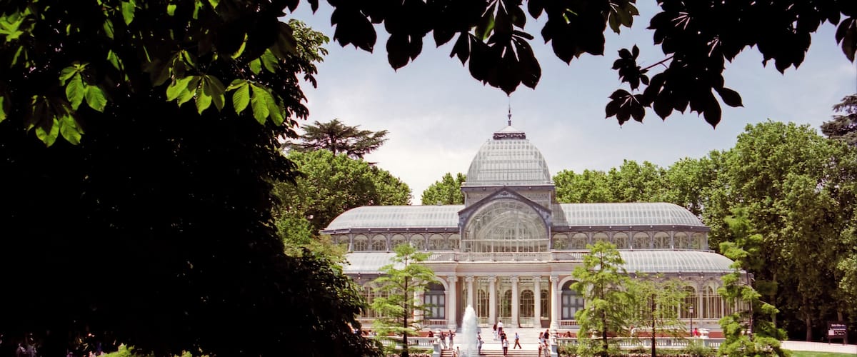 A very beautiful building of metal and glass, built in 1887 to hold the Philipines Exhibition, a show of exotic plants.