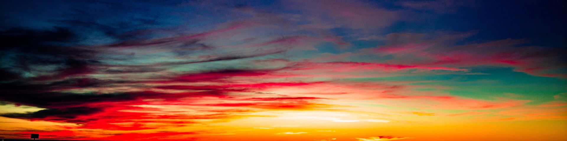Beautiful, winter sunset on the Sea of Cortez as seen from Sandy Beach, Rocky Point, Puerto Penasco, Sonora, Mexico
