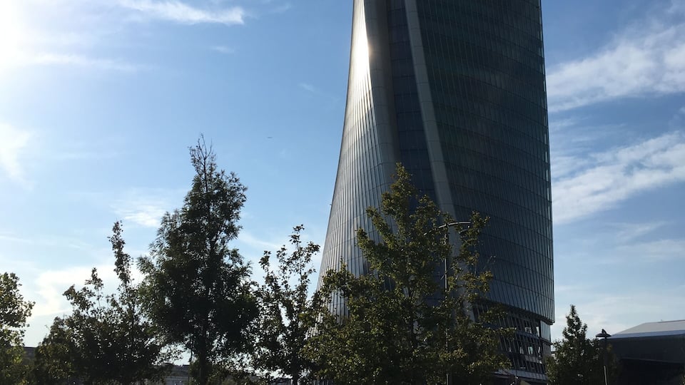 The tower designed by Zaha Hadid, now known as Generali Tower, in Milan, Italy.