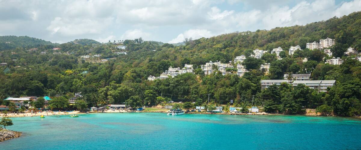 Panorama of Ocho Rios in Jamaica