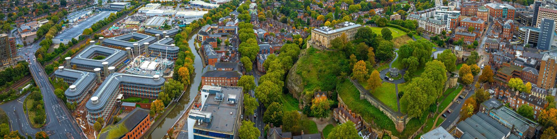 Nottingham castle, a Norman castle in a city of Nottingham in central England’s Midlands region