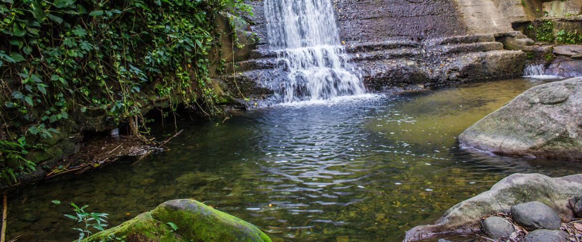 waterfall of espraiado in marica in rio de janeiro.