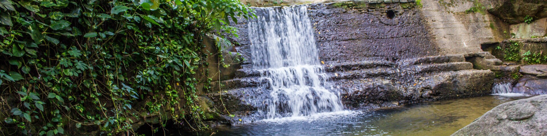 waterfall of espraiado in marica in rio de janeiro.