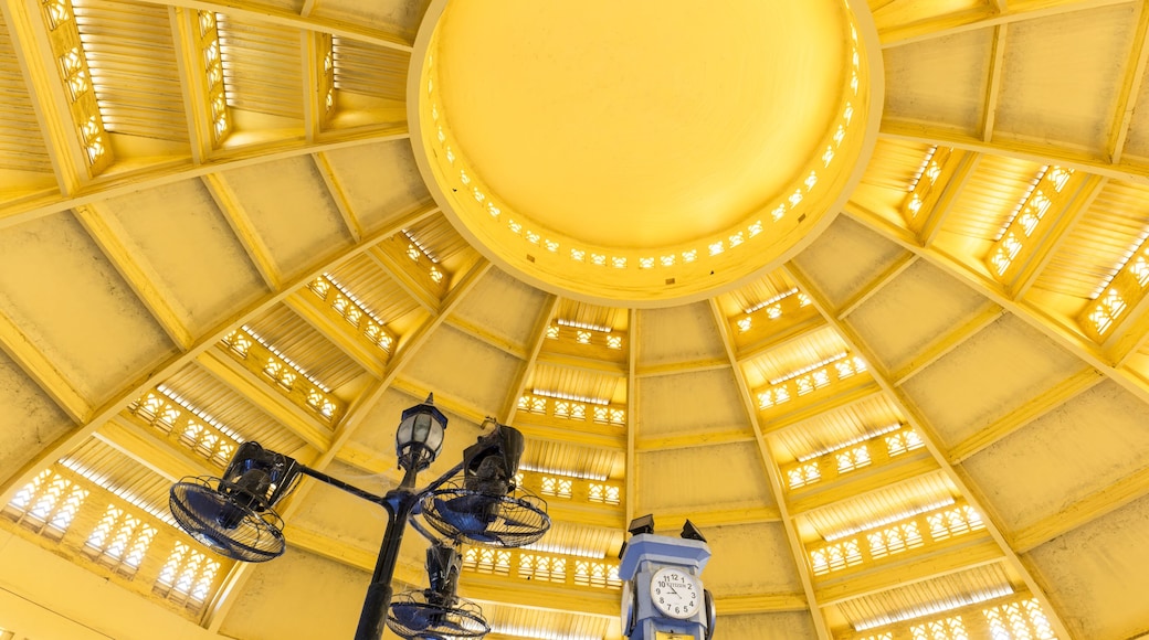 inside the dome of The Central Market an art deco landmark in Phnom Penh, the capital of Cambodia
