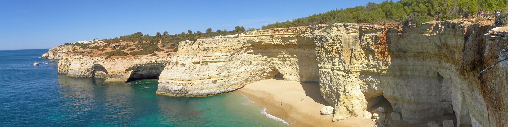 Panorama of Gruta de Benagil Algarve (Algar de Benagil) Portugal