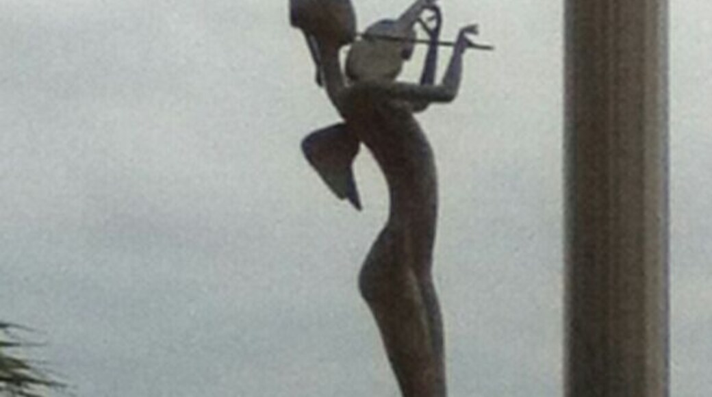 One of many sculptures that have been added along the beach in recent years. Photo taken in 2012