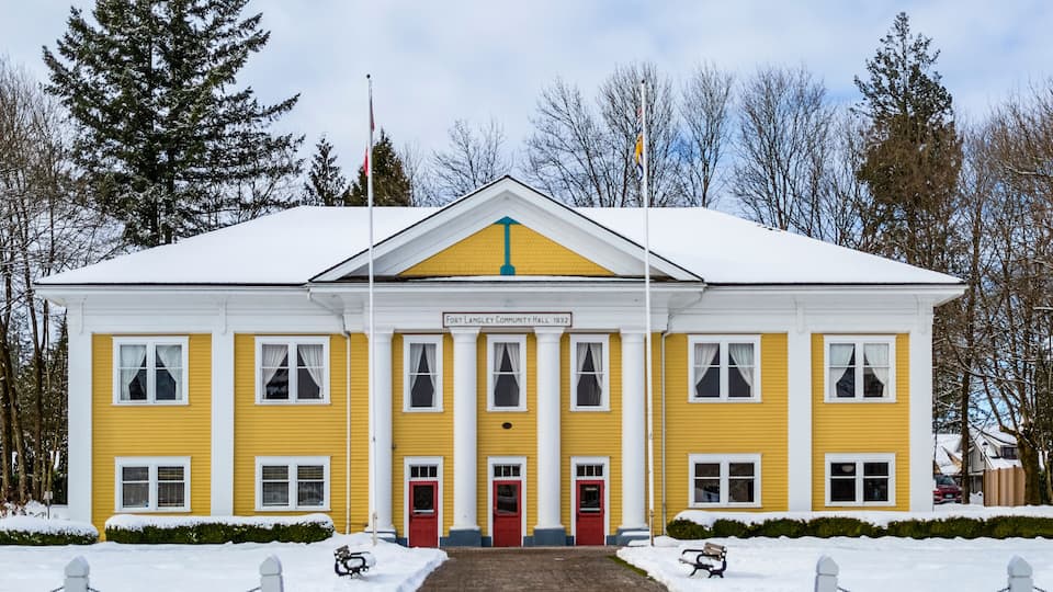 Fort Langley Community Hall, 1932; Fort Langley, British Columbia, Canada