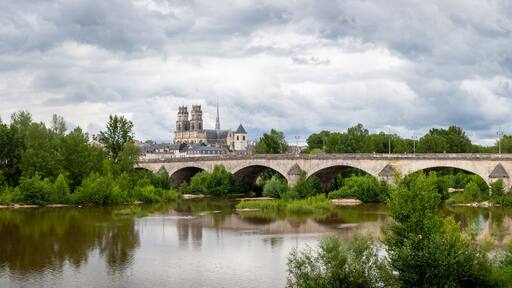 Panorama. Pont Royal. Orléans. France.