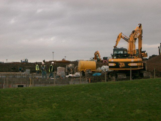 Building Site. Building work begins on more houses as Dunfermline continues to expand eastwards.