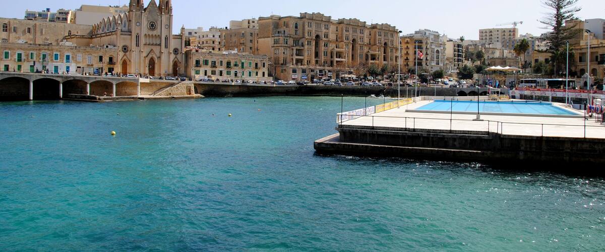 Neptunes Waterpolo & Swimming Club. Balluta bay, Malta.