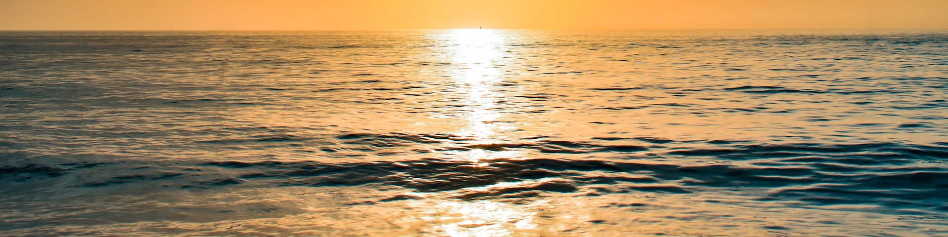 Clearwater Beach, Florida. January 25, 2019 Colorful sunset sky on the sea at Gulf Coast Beaches