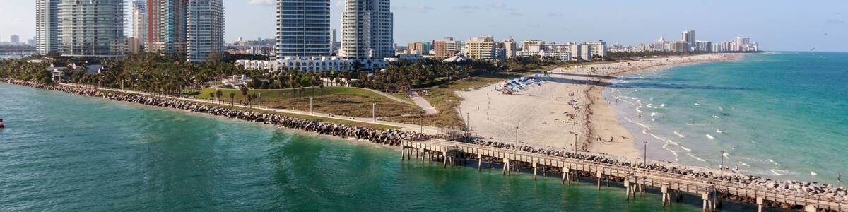 View of condo towers and the beach at South Beach, FL, USA.; Shutterstock ID 319245155; purchase_order: SP-1269 HA 2018 Batch 1; Order: ; client: ; other: