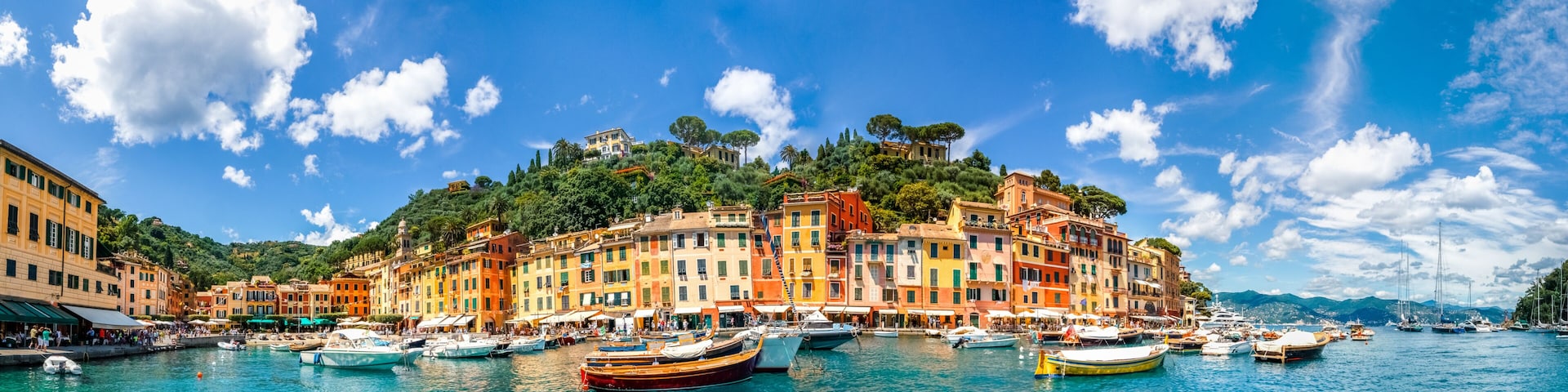 Panorama, Portofino, Ligurien, Italien
