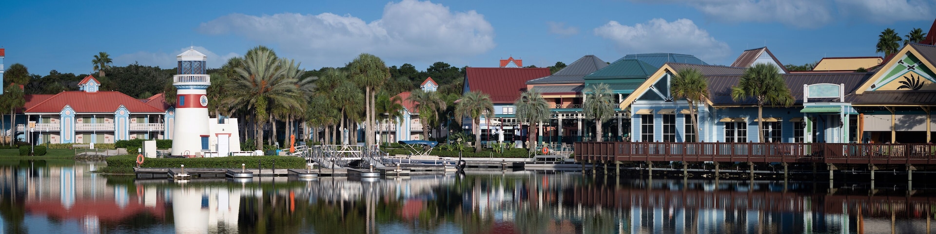 Town near small lake in florida