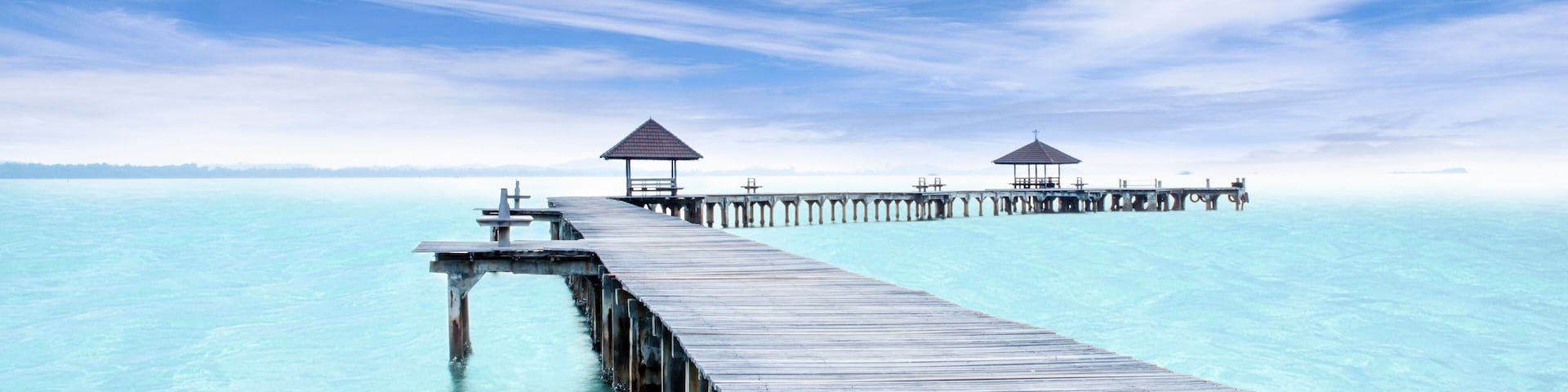 Paradise. Vacations And Tourism Concept. Tropical Resort. Jetty