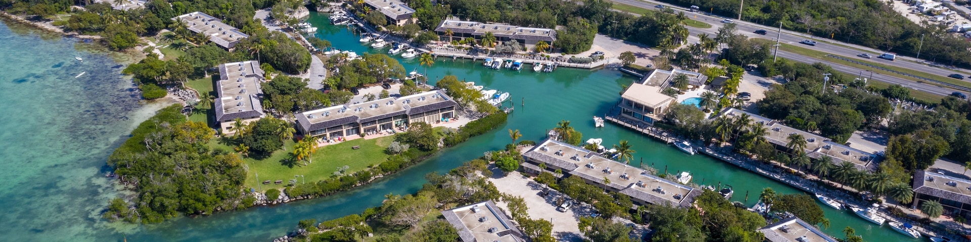 Aerial Buttonwood Bay Key Largo Florida Keys