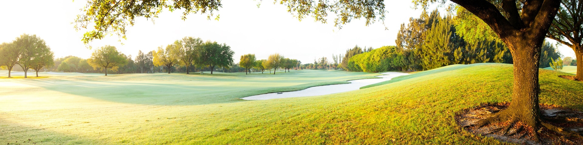 Scenic view of landscape of golf course