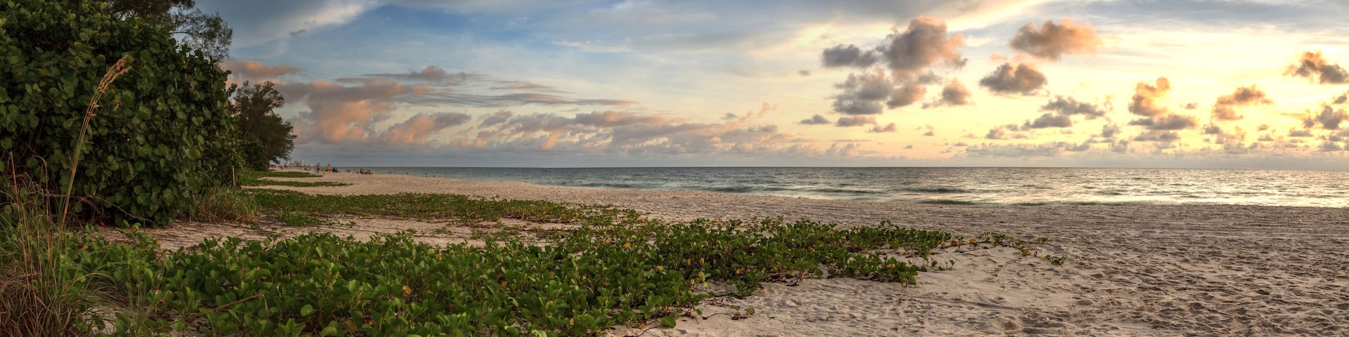 Sunset over the White sand at Delnor Wiggins State Park