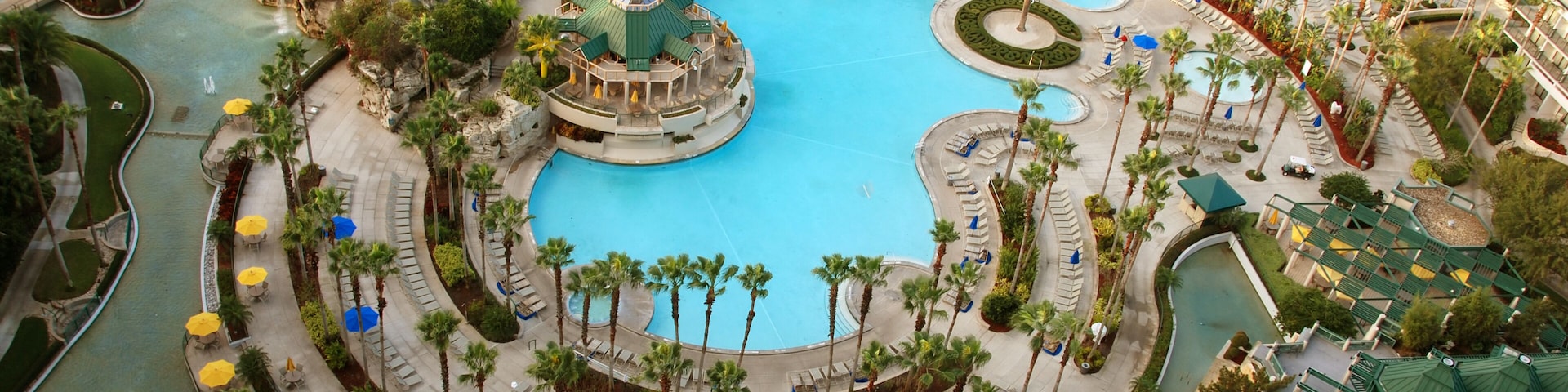 Aerial view of tourist resort