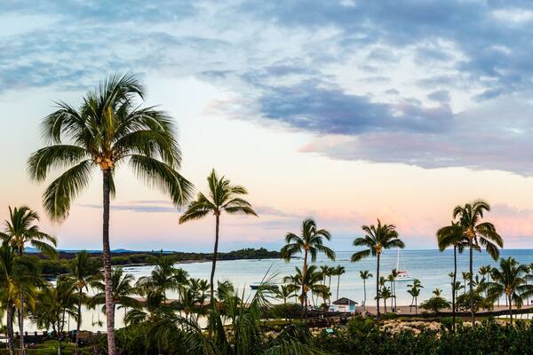 Early Morning at Resort Hotel, Waikoloa Beach, Hawaii, Hawaii, USA