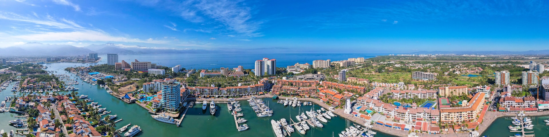 Panoramic view of the Puerto Vallarta Marina