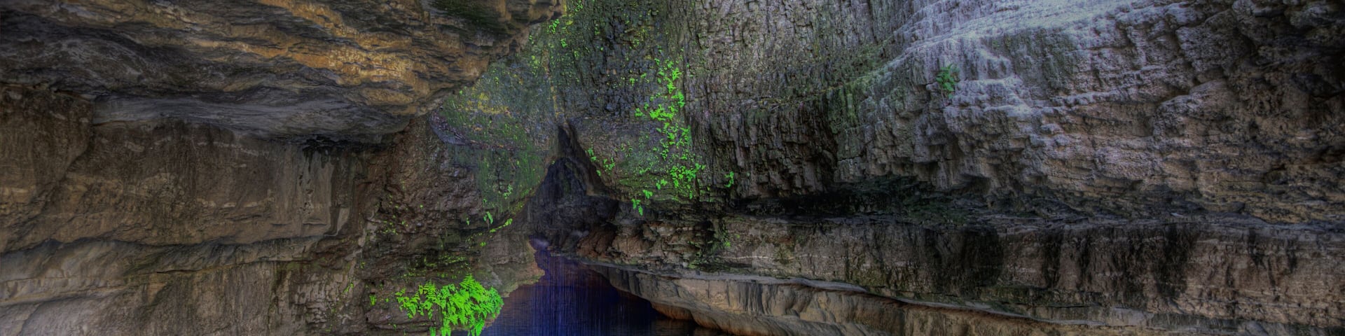 Roaring River Spring Roaring Rivers State Park Cassville Missouri Emerging from the base of a limestone bluff, and an average daily flow of 26 million gallons.
