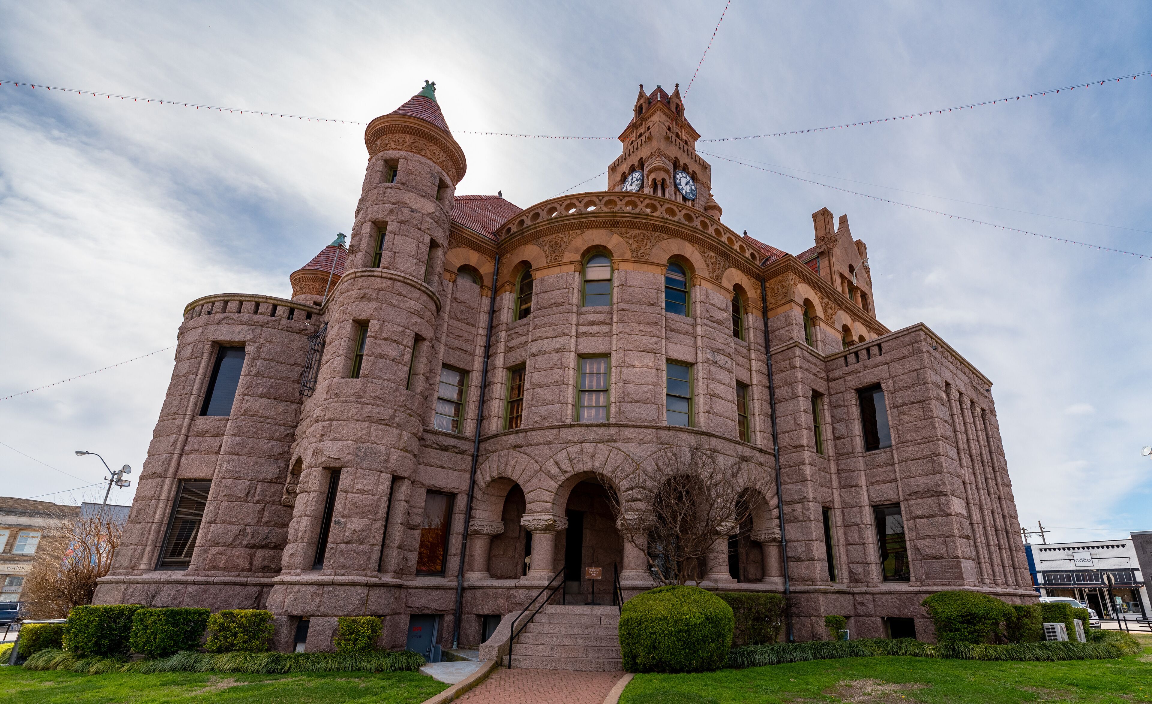 Wise County, TX Courthouse with blue sky in background