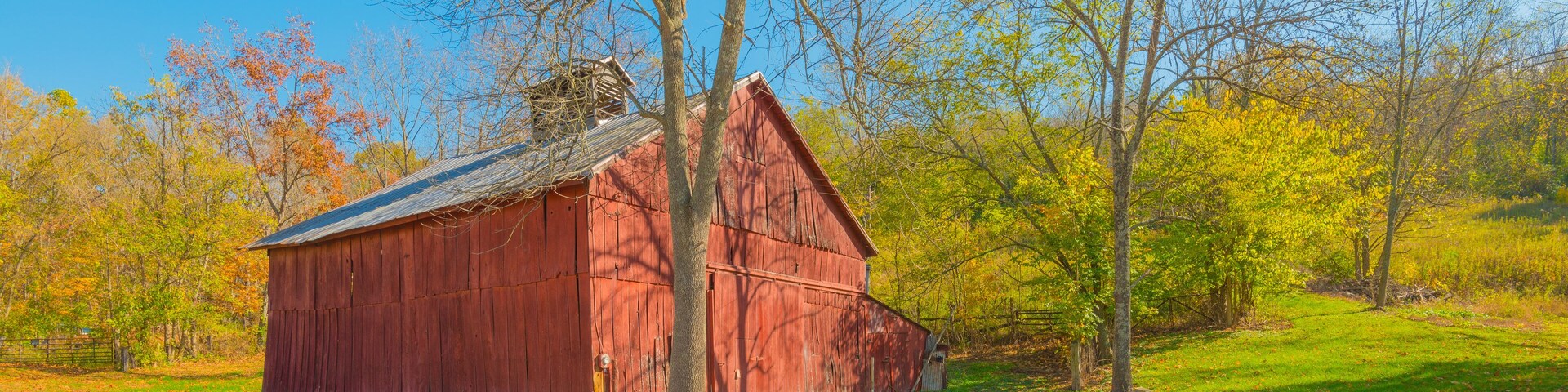 Red Barn Along Road