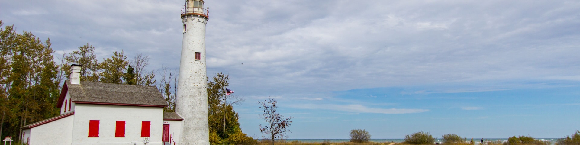 Sturgeon Point Lighthouse. Sturgeon Point Lighthouse on the coast of Lake Huron in the Lower Peninsula of Michigan.