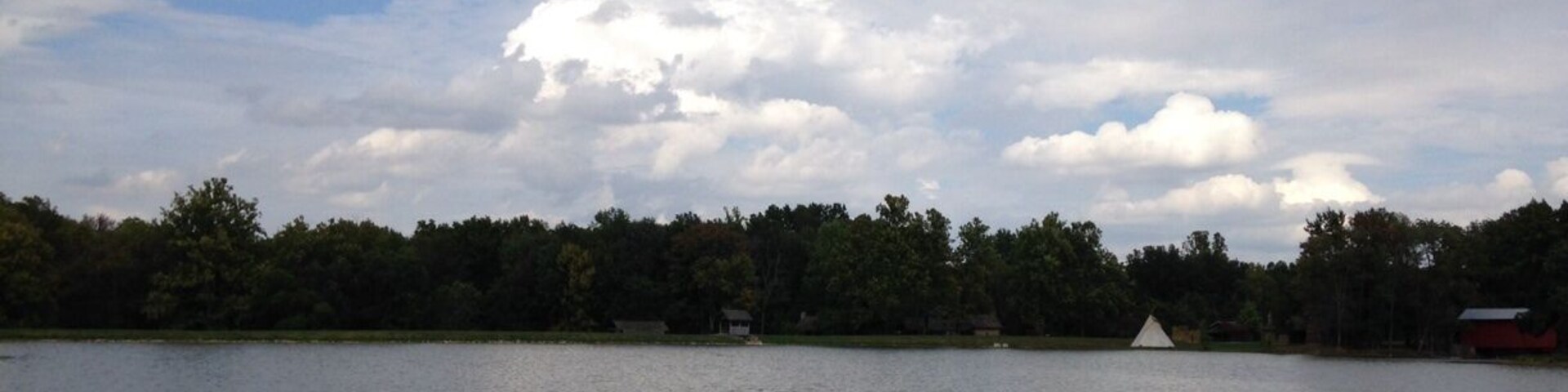 Lovely park, plus a pioneer village. Thus the teepee across the lake.