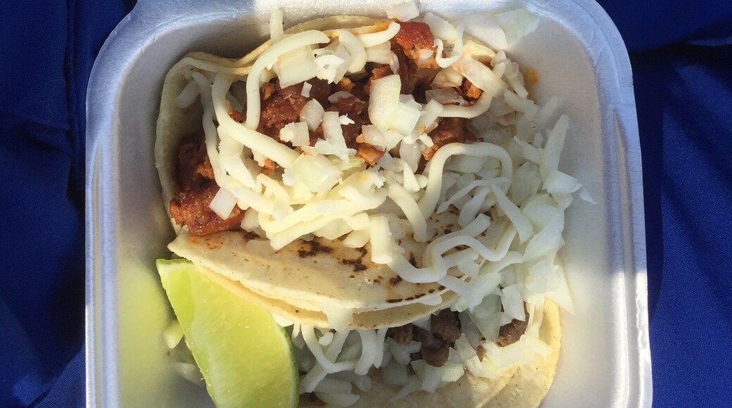 Authentic Mexican in Washington, MI. The tacos are amazing and they offer a wide variety of meat including beef tongue. The typically pile on cilantro but I'm not a fan so I had them hold it. $2 a taco