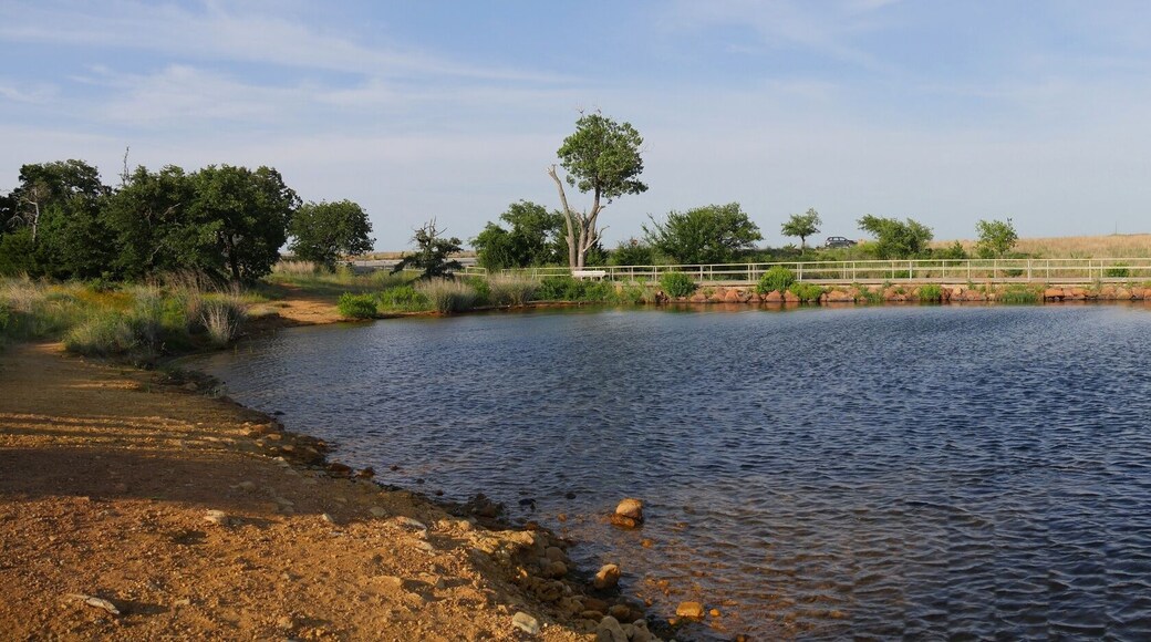Panoramic view of Lake Elmer Thomas in Comanche County, Oklahoma.