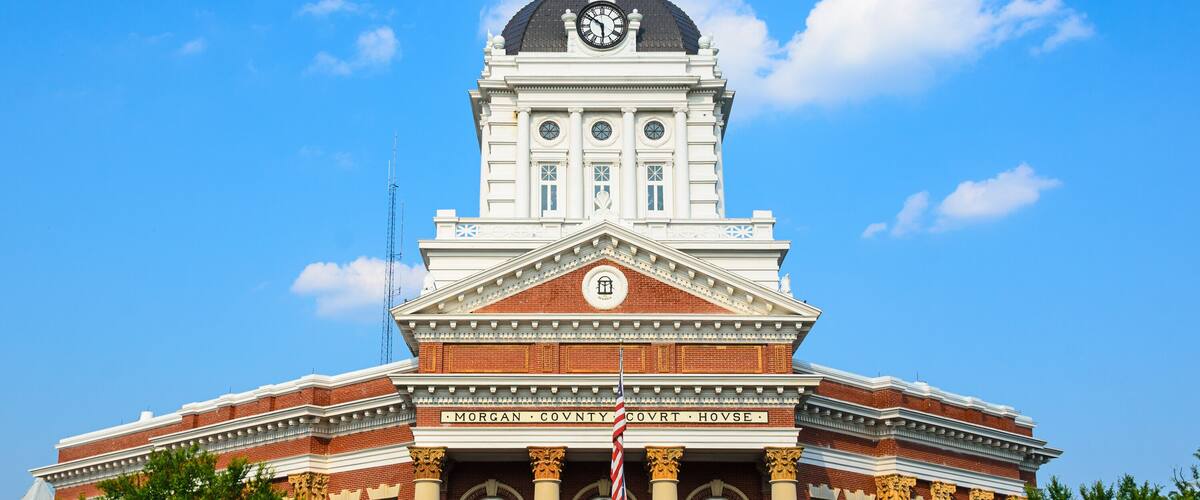 Morgan County Court House in Morgan County, Georgia.
