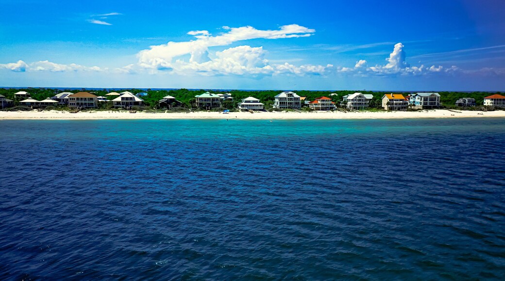 St. George Island, Franklin County, Florida - AERIAL VIEW - Beach and Island Views - May 2020
