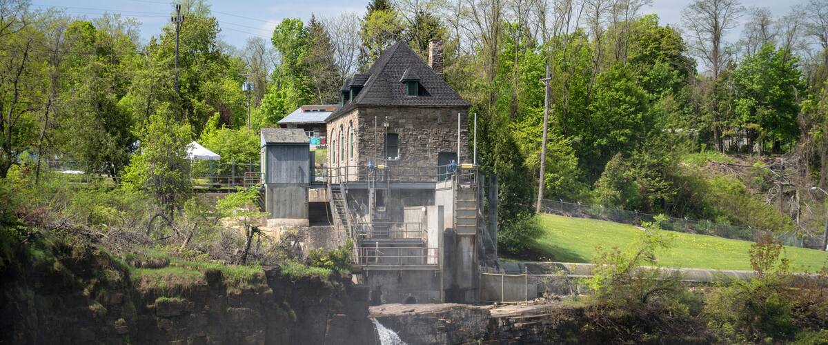 Rainbow Falls Hydroelectric Plant Rack House at Clinton County NY
