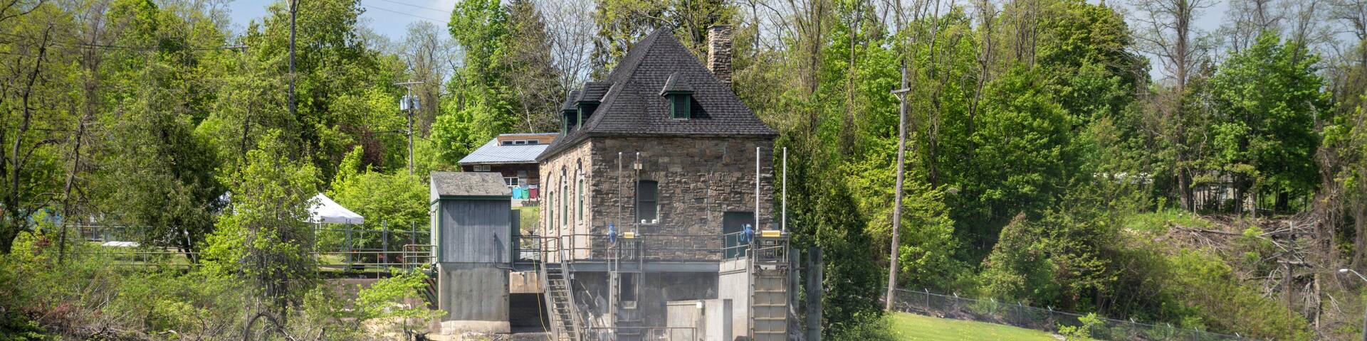 Rainbow Falls Hydroelectric Plant Rack House at Clinton County NY