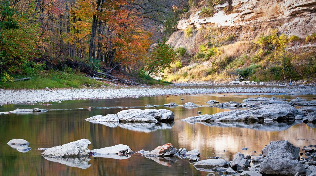 Autumn on the Vermilion River at Matthiessen State Park, LaSalle County, Illinois.
