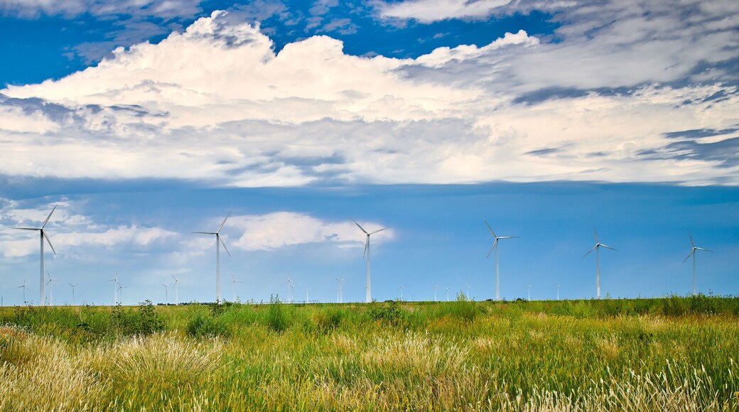 Windmills on the Open Plains of Kansas