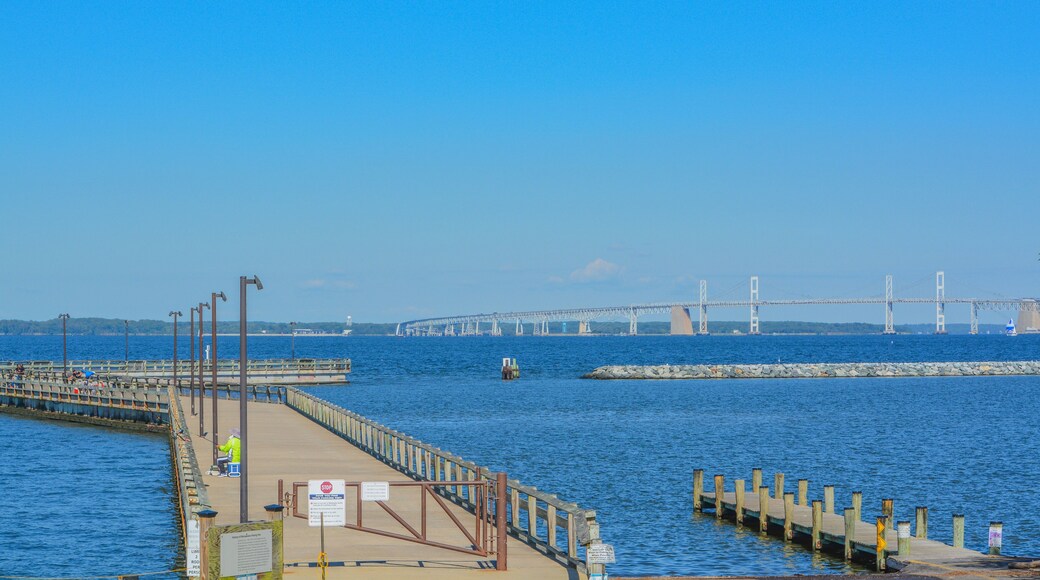 Matapeake Fishing pier on the Chesapeake Bay in,Stevensville, Queen Anne's County, Maryland