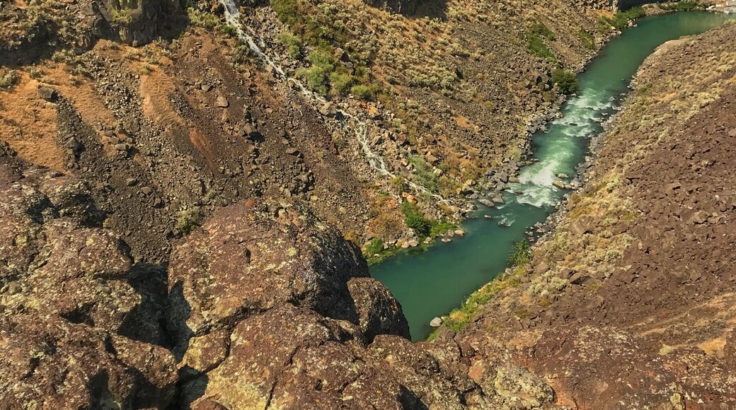 Across the gorge view of one of the falls.