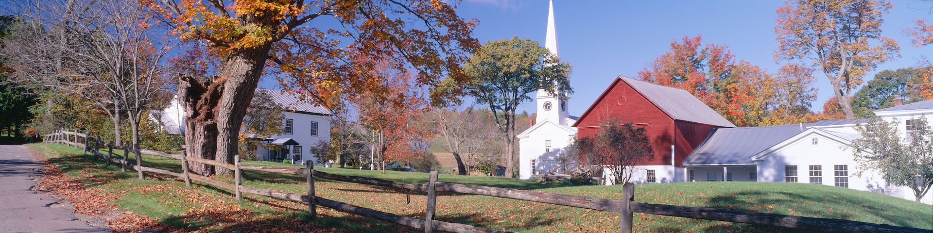Autumn in village of Peacham, Vermont