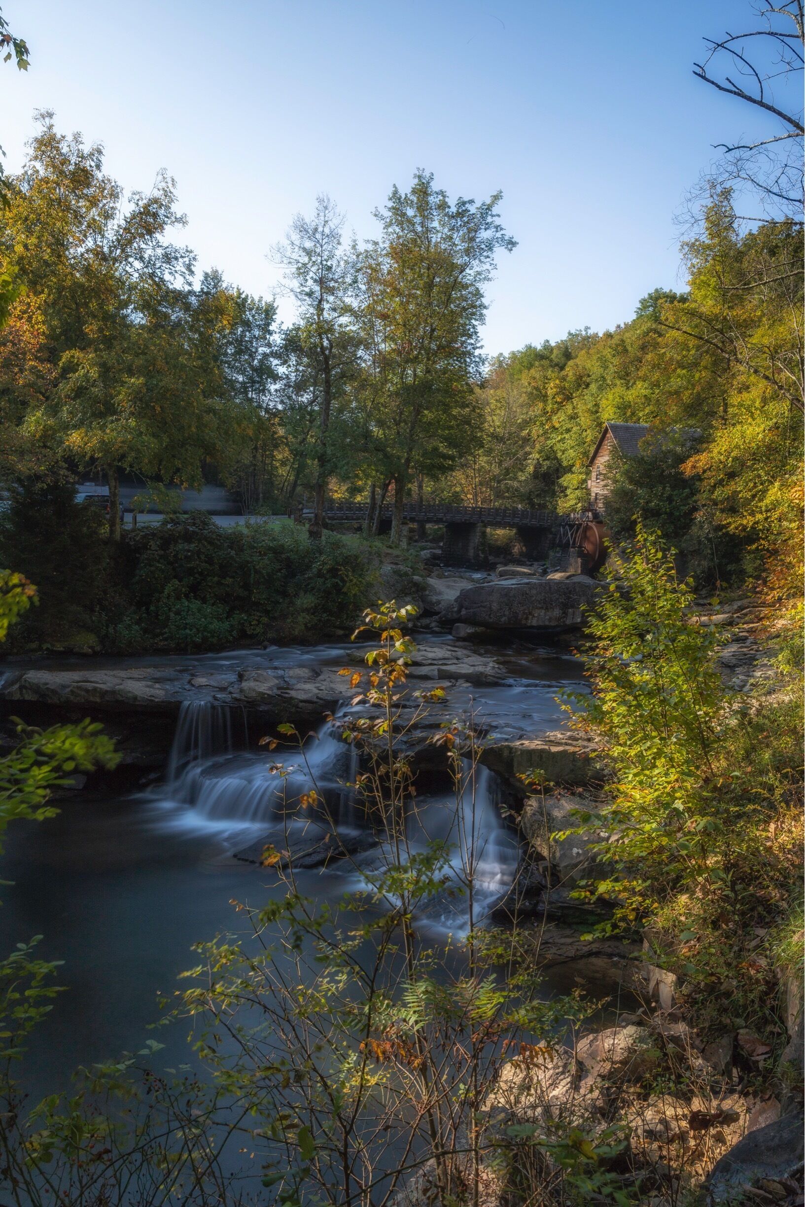 The old grist mill in the upper corner.