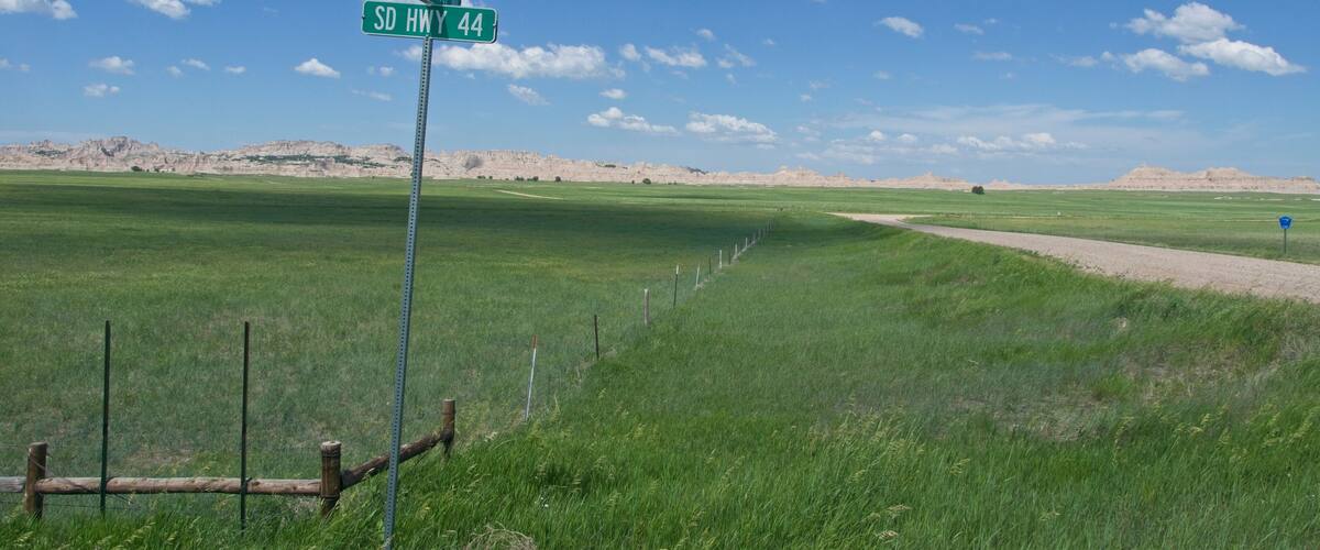Interior USA - 25 June 2013 - Approaching Badlands National Park in South Dakota
