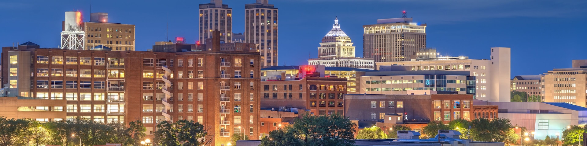 Peoria, Illinois, USA Downtown Skyline