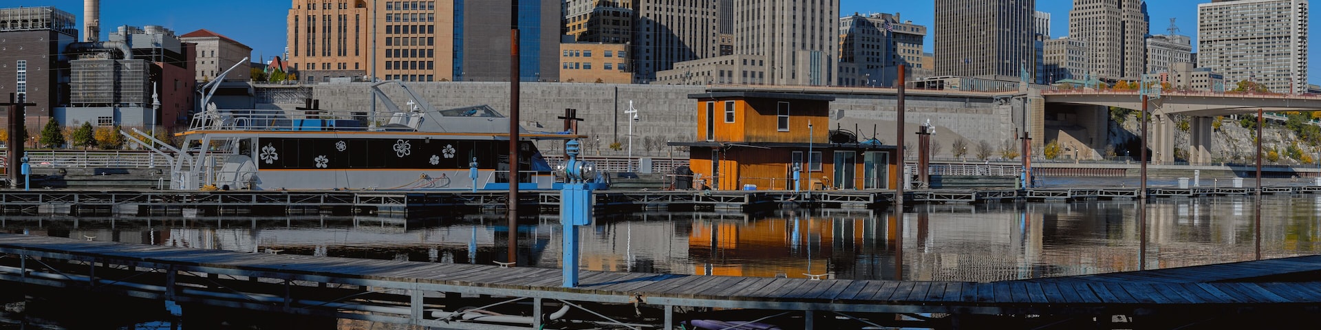 st. paul skyline, autumn, panorama