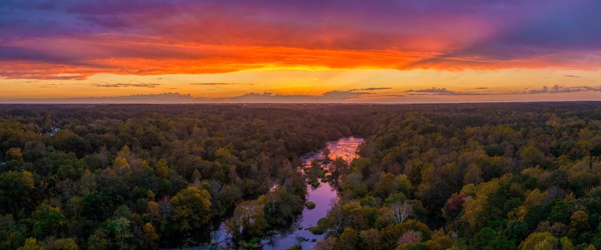 Sunset over Appomattox river